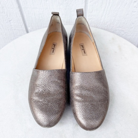 Paul Green Anita Metallic Leather Flat - Picture 2 of 11